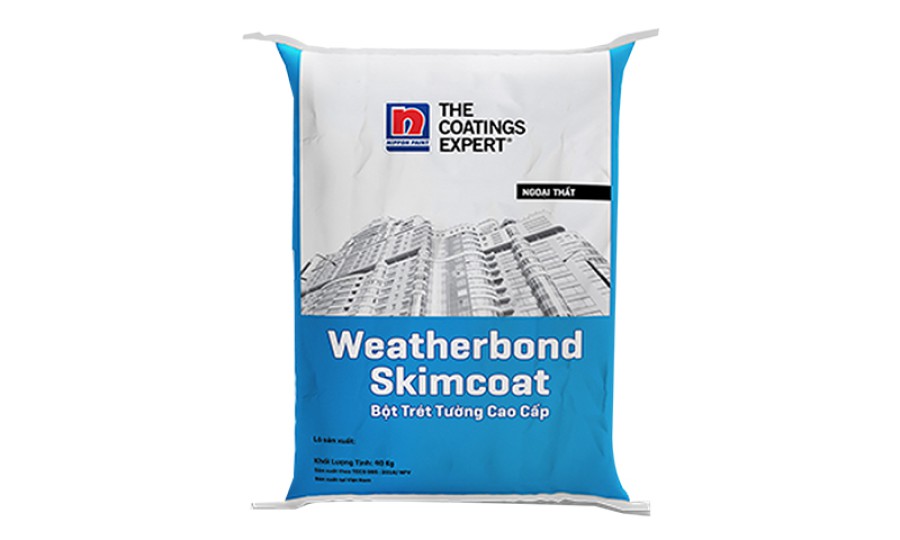 Bột trét tường ngoại thất Nippon Skimcoat Weathergard - 40kg